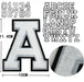 3D Varsity Style White 11.4cm Chenille Iron-On Patch Letters