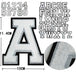 3D Varsity Style White 11.4cm Chenille Iron-On Patch Numbers