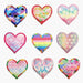 Glitter Embroidered Heart 6.7cm Iron On Patches