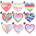 Glitter Embroidered Heart 6.7cm Iron On Patches