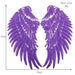 Large 33cm Purple Angel Wings Sequin Iron-On Patches