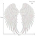 Large 33cm White Angel Wings Sequin Iron-On Patches