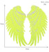 Large 33cm Fluorescent Yellow Angel Wings Sequin Iron-On Patches