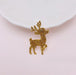 1x Reindeer Glitter Golden coloured 3.5cm Sew On / Glue On Patches