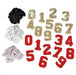 Silver Rhinestone 5.3cm Iron On Patch Numbers