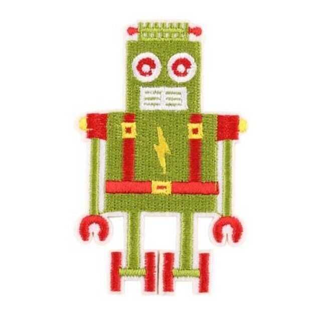 Robot Embroidered Iron-On Patch