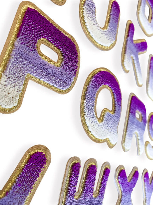 Purple Ombré 6cm Iron-On Patch Letters