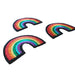 Set of 3 Rainbow Embroidered Iron on / Sew on Patch Patches