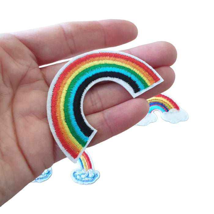 Rainbows  Embroidered Iron on / Sew on Patch Patches