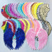 Large 33cm Fluorescent Multicolored Angel Wings Sequin Iron-On Patches