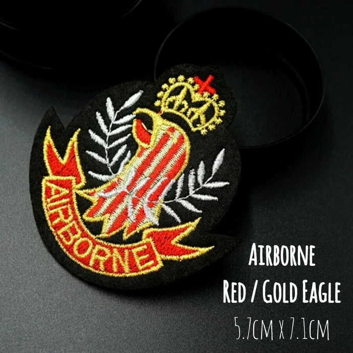 Military Themed Embroidered Iron-On Patch