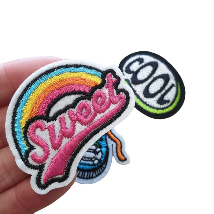 Cool Sweet Trainers Embroidered Iron-On Patch