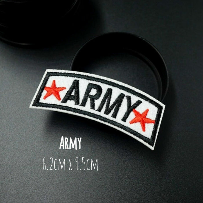 Military Themed Embroidered Iron-On Patch