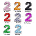 Multicolored Sequin 5cm Iron-On Patch Numbers