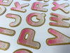 Pink Ombré 6cm Iron-On Patch Letters