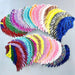 Large 33cm Fluorescent Multicolored Angel Wings Sequin Iron-On Patches