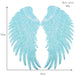 Large 33cm Light Blue Angel Wings Sequin Iron-On Patches