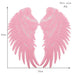 Large 33cm Light Pink Angel Wings Sequin Iron-On Patches