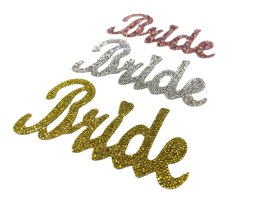 Bride Rhinestone Iron-On Patches