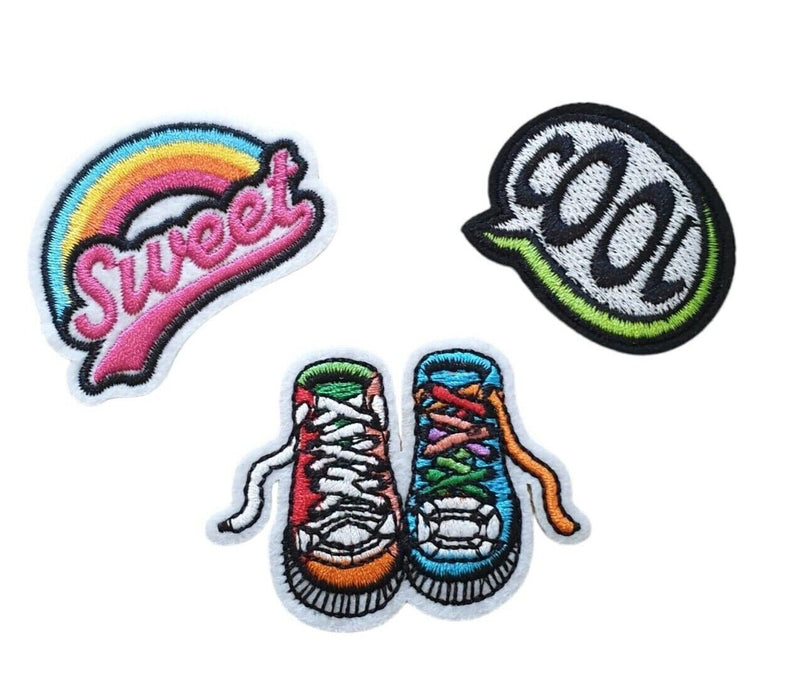 Cool Sweet Trainers Embroidered Iron-On Patch