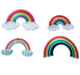 Rainbows (Set of 4) Embroidered Iron on / Sew on Patch Patches