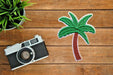 Large Palm Tree Embroidered Iron on / Sew on Patch Patches