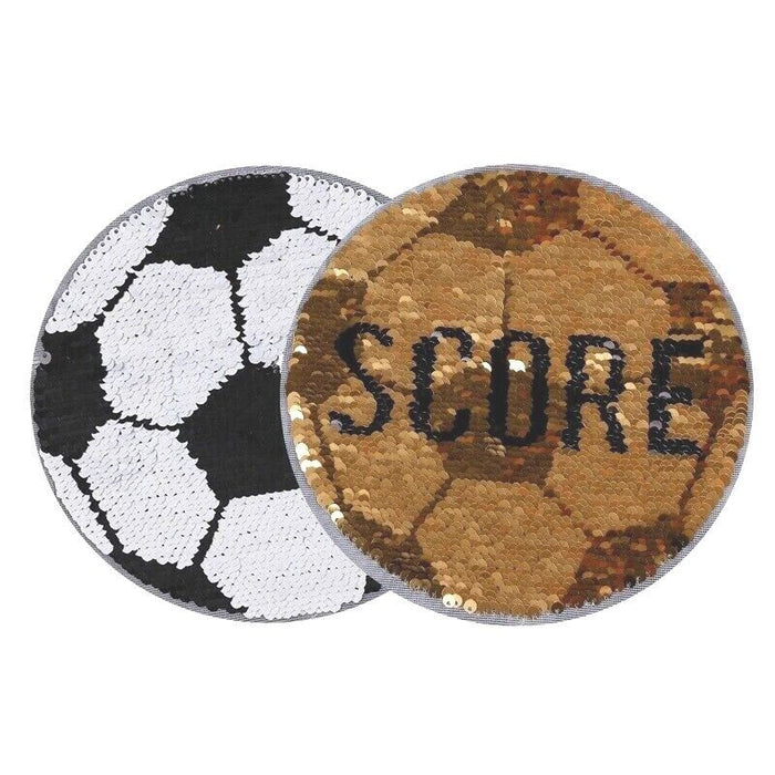 Football Sequin 17cm Sew-On Patch