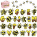 Honey Bee Embroidered 5.5cm Iron-On Patch Letters