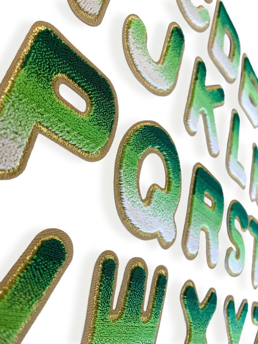 Green Ombré 6cm Iron-On Patch Letters