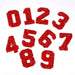 Red Rhinestone 5.3cm Iron On Patch Numbers