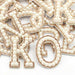 White Pearl Gold Rhinestone 4.6cm Iron-On Patch Letters