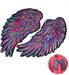 Large 26cm Angel Wings Sequin Iron-On Patches