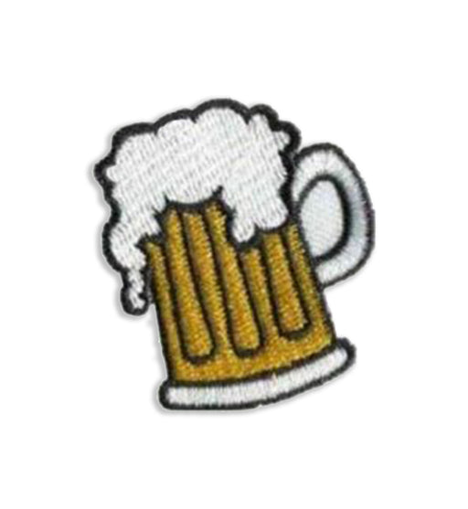 Beer Mug Embroidered 6cm Iron-On Patch