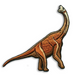 Brachiosaurus Jurassic Embroidered Iron-On Patch