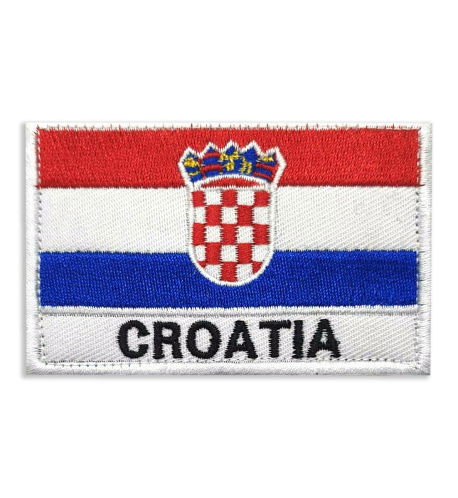 Croatia Flag Football Embroidered 8cm Patch