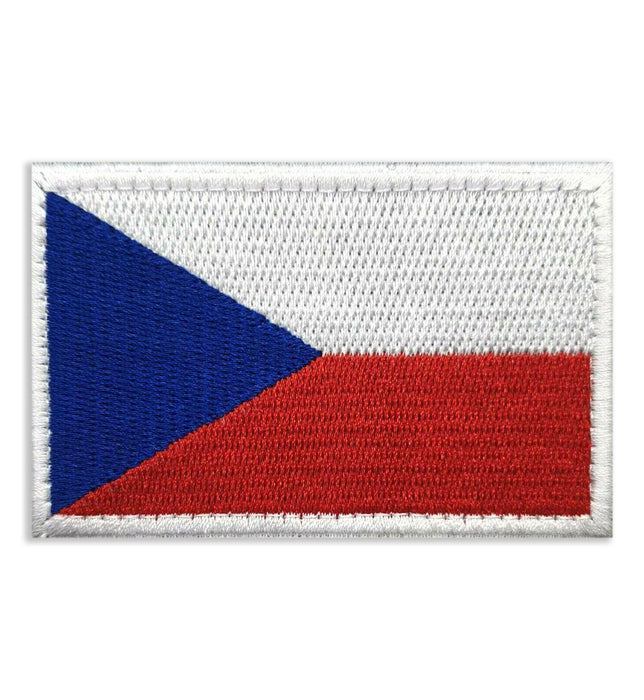 Czech Republic Flag Football 8cm Embroidered Patch