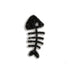 Fish Bones Rhinestone 12.2cm Iron-On Patch