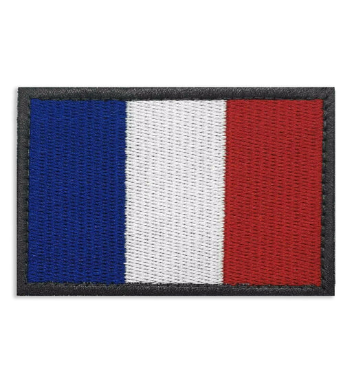 France Black Bordered Flag Football 8cm Embroidered Patch