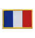 France Gold Bordered Flag Football 8cm Embroidered Patch