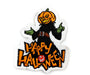 Halloween Pumpkins & Vampire Bat Iron-On Patches