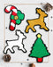 Christmas Reindeer Chenille 7.4cm Iron-On Patch