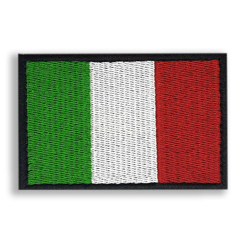 Italy Flag Football 8cm Embroidered Patch