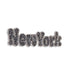 New York Rhinestone Iron-On Patch