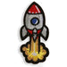 Intergalactic Space Rocket Embroidered Iron-On Patch