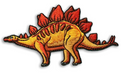 Stegosaurus Jurassic Embroidered Iron-On Patch