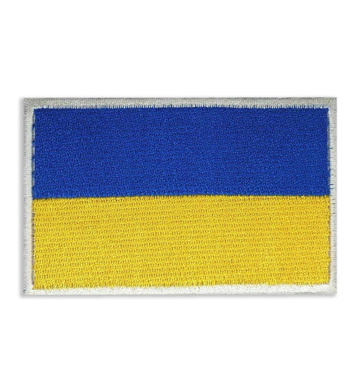 Ukraine Flag Football 8cm Embroidered Velcro/Iron-On Patch