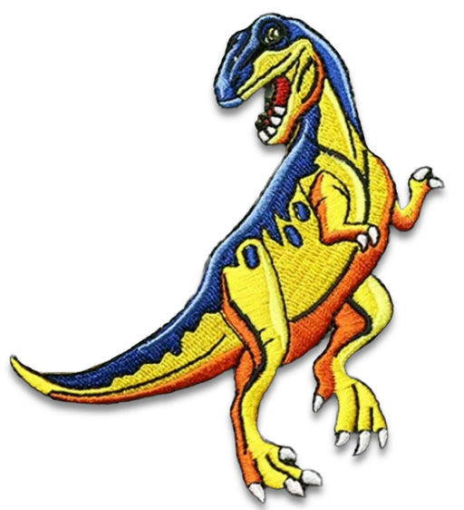 Velociraptor Jurassic Embroidered Iron-On Patch