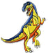 Velociraptor Jurassic Embroidered Iron-On Patch