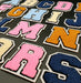 Varsity Pink 7.5cm Chenille Iron-On Patch Letters