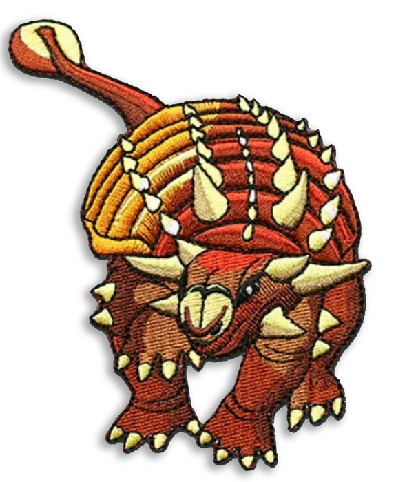 Ankylosaurus Jurassic Embroidered Iron-On Patch